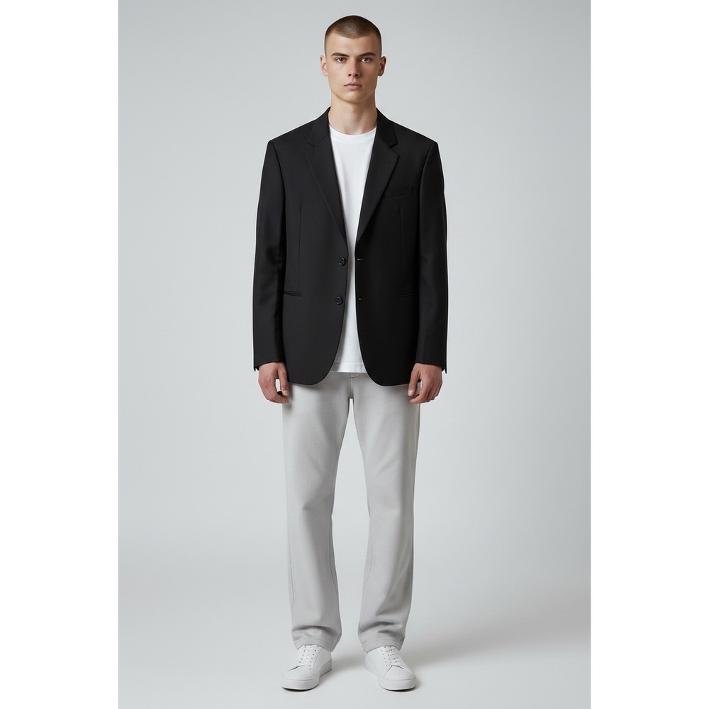 Giorgio Armani Black 100% Cashmere Blazer Jacket Made in Italy Size 56 IT US 46